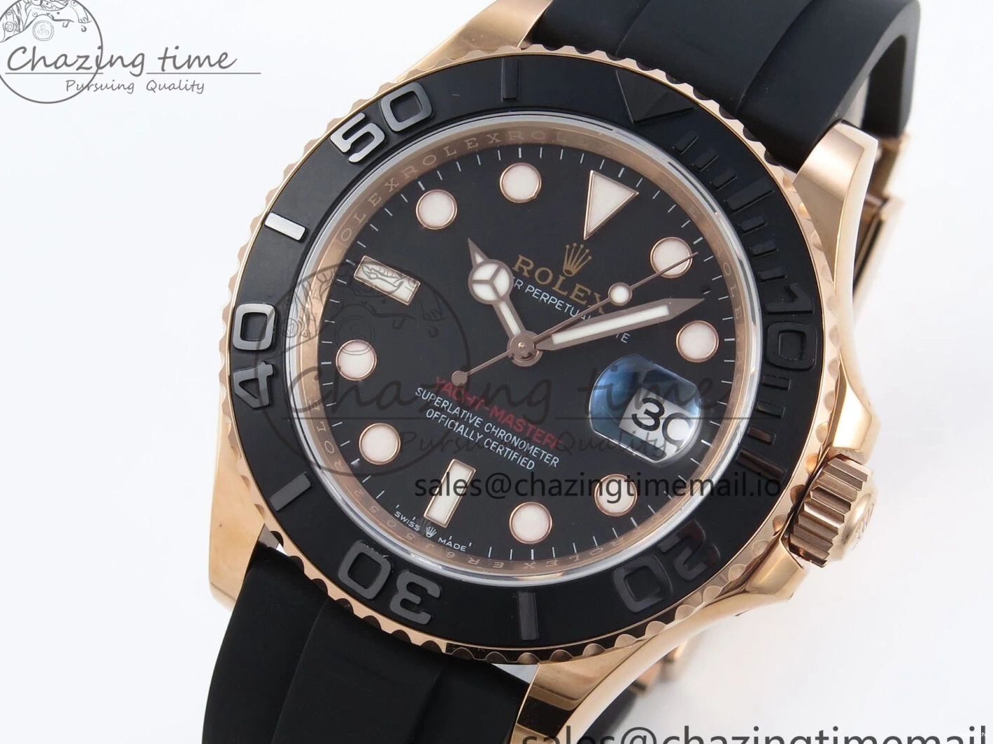 126655 A3235 Yacht-Master EWEF Dial Black 40mm on Best Strap Edition Oysterflex 0413